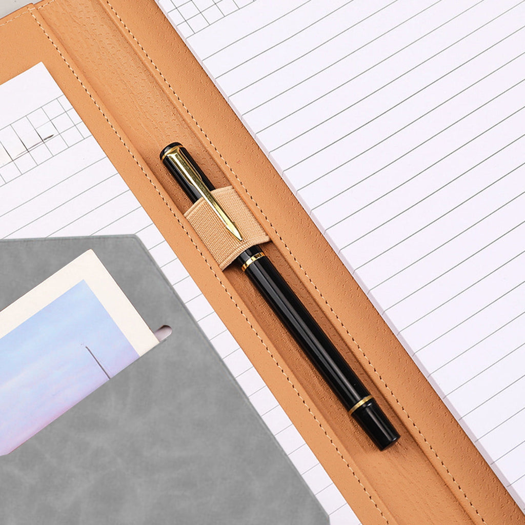 Honeeladyy Padfolio Portfolio Folder, Faux Leather Interview Resume Folder with Document Organizer & Business Card Holderss, Letter-Sized No - Image 6