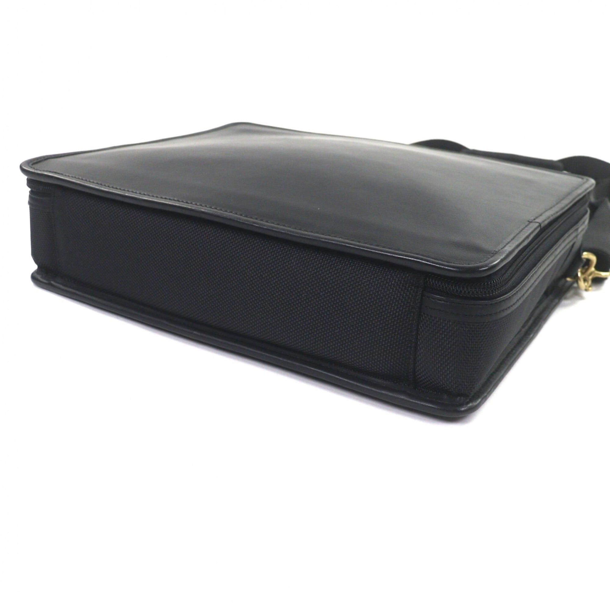 Pre-Owned COACH 0539 Leather Nylon 2-Way Business Bag, PC Case, Shoulder Briefcase, Black, Men's - Image 4