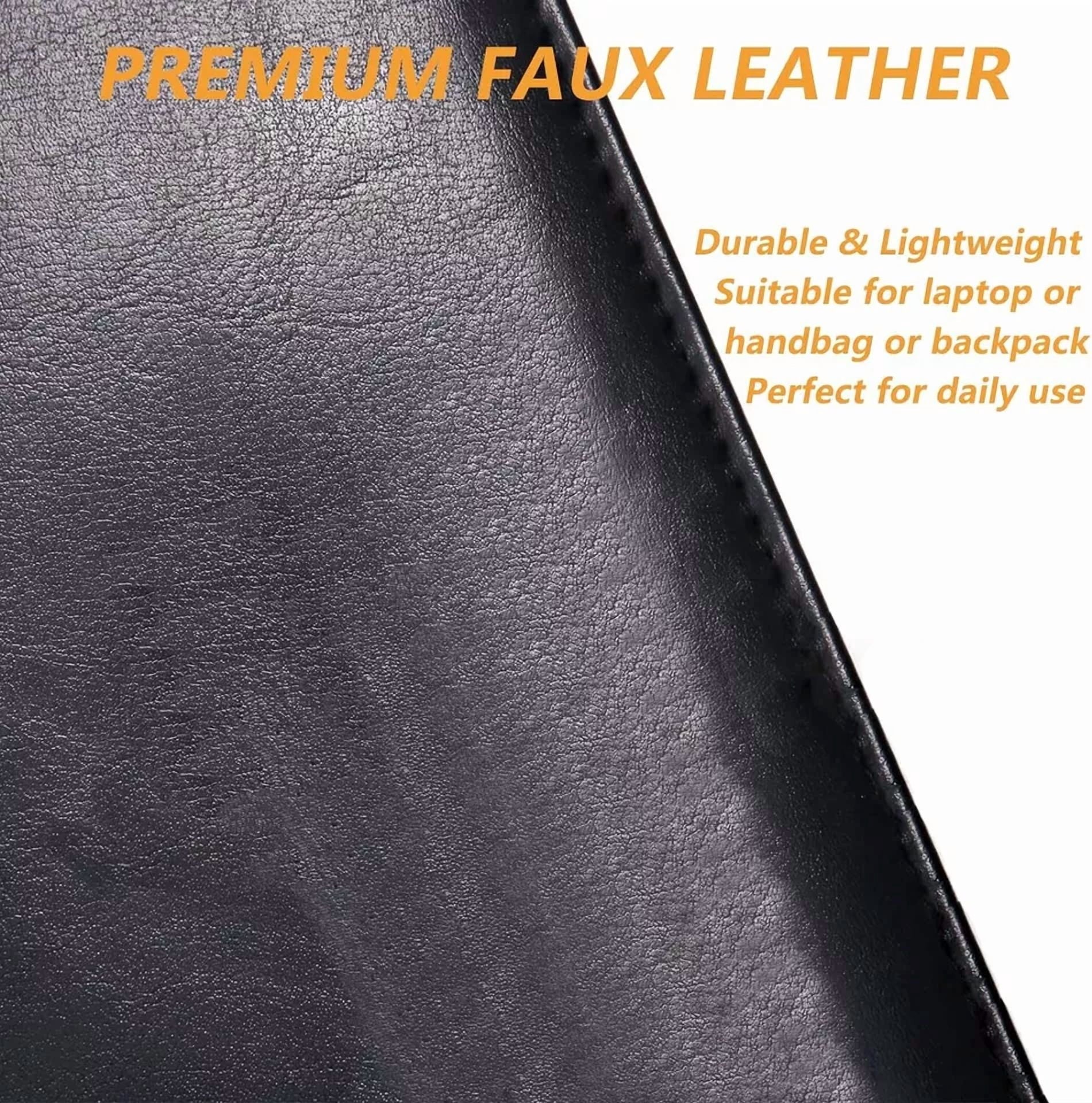 A4 Faux Leather Portfolio Folder Business Organizer Padfolio For Documents - Image 4