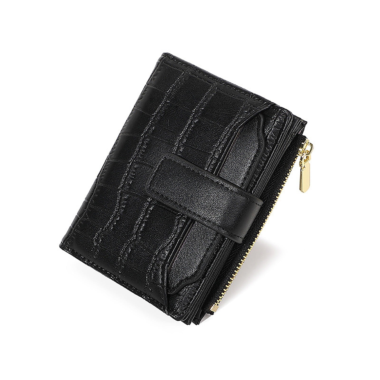 Women's Small Bifold Wallet, Compact PU Leather Credit Card Holder with Zipper Coin Pocket, Multi-Slot Slim Wallet for Cash, Cards, and Lips - Image 2