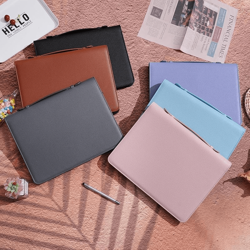 Wonderpool Travel Zippered Portfolio 3 Ring Binder A4 Padfolio Document Case with Removable Clipboard Legal Pad Holder, Business Office Scho - Image 6