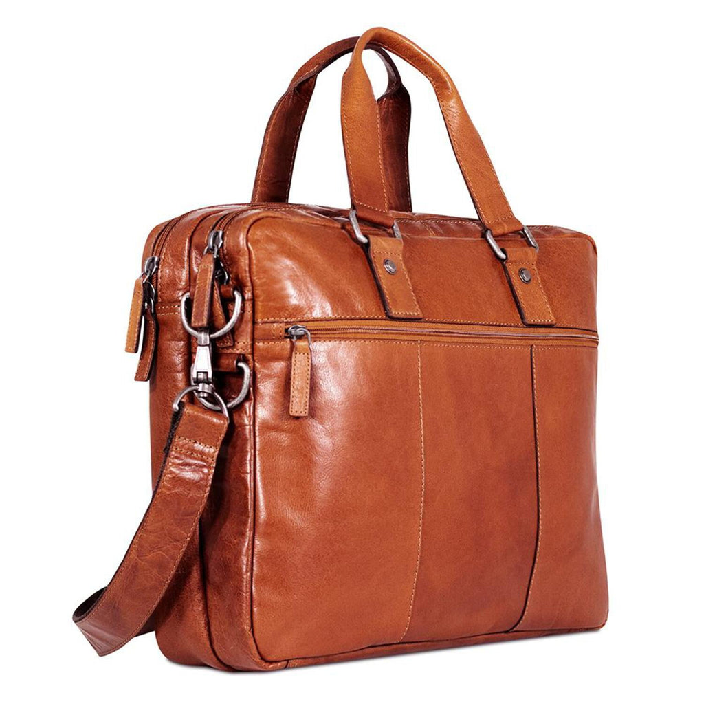 Voyager Hand-Stained Buffalo Leather Large Professional Briefcase #7317 (Honey) - Image 3
