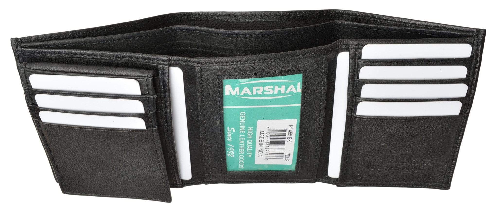 Men's Leather Trifold Wallet Removable Flip Up ID Window  P 1455 (C) - Image 2