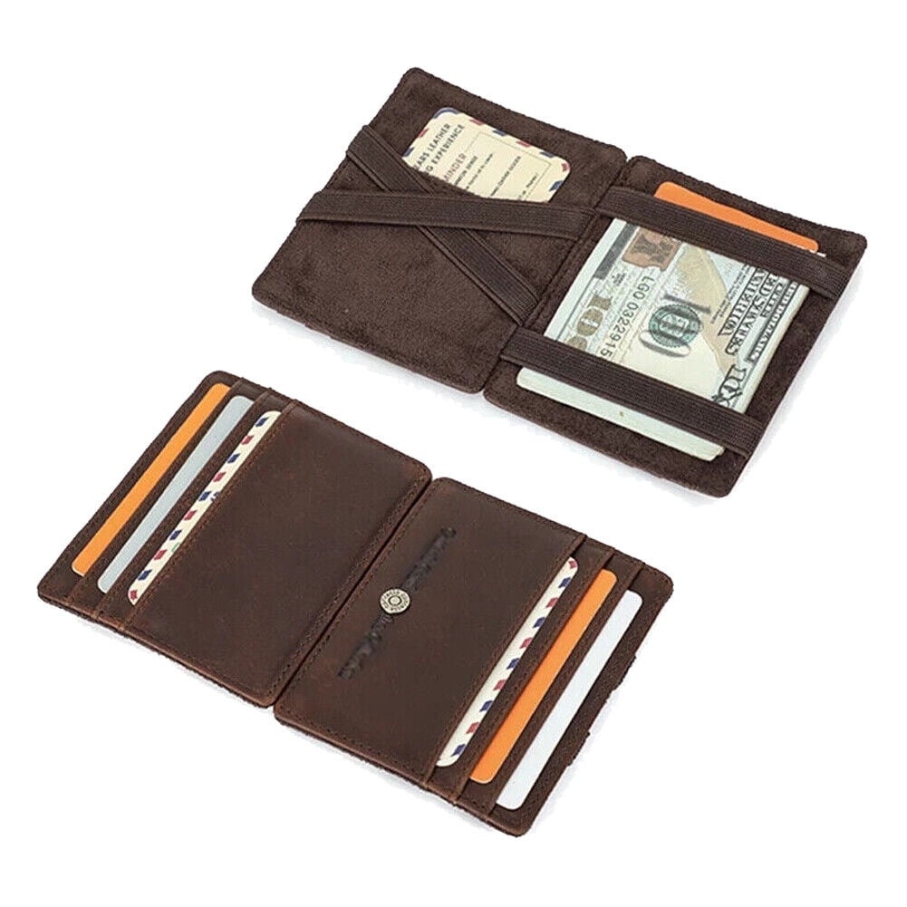 Men Genuine Leather Magic Wallet Purse Money Clip coin 8 Credit Card Holder NEW - Image 2