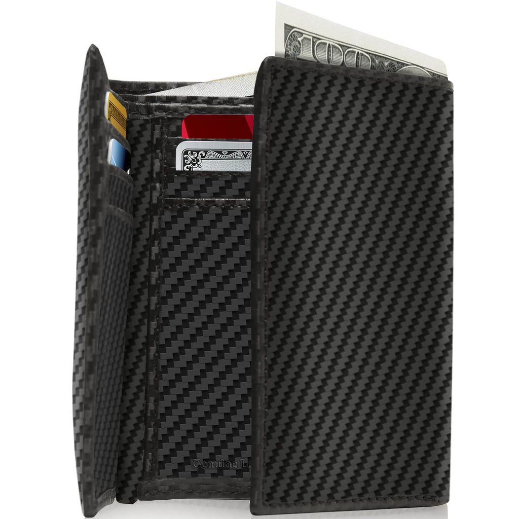 Genuine Leather Trifold Wallets For Men - Mens Trifold Wallet With ID Window Gifts For Men RFID Blocking - Image 6