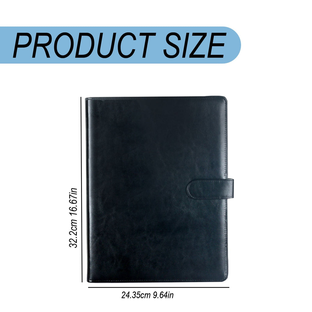 BKBP A4 Leather Padfolio with 3 Ring Portfolio Binder with Clipboard Padfolio for Women Men Office Three Binders Organizer with Calculator P - Image 3