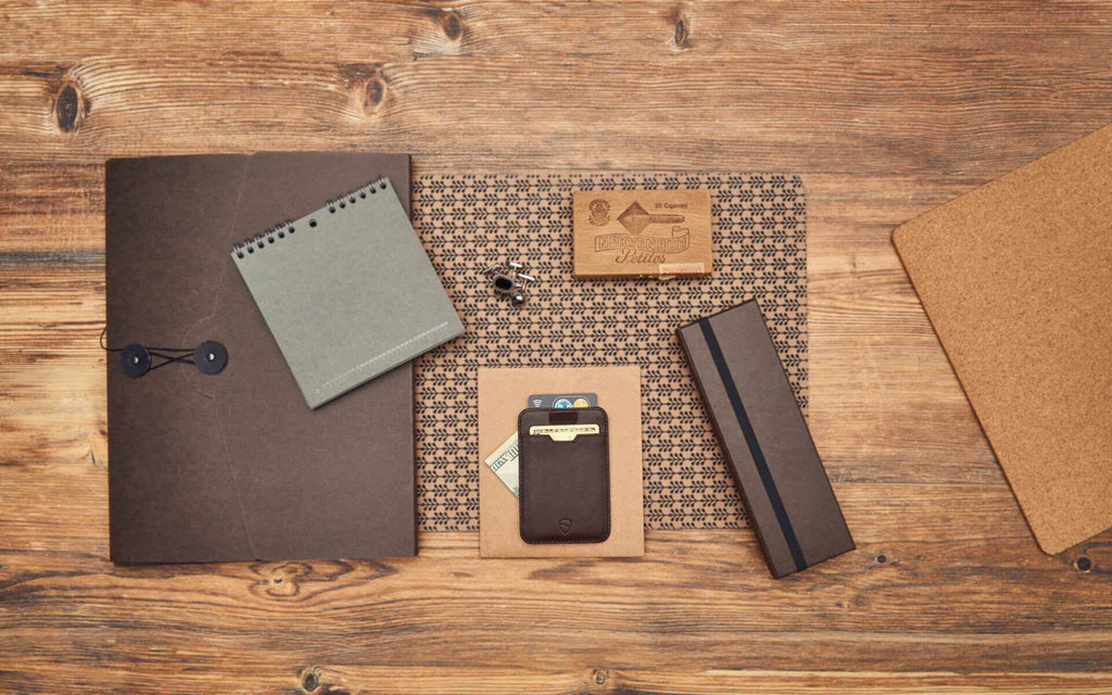 Vaultskin Mens RFID Blocking Slim Leather Card Wallet - Minimalist Front Pocket Cardholder in Carbon Black - Image 3