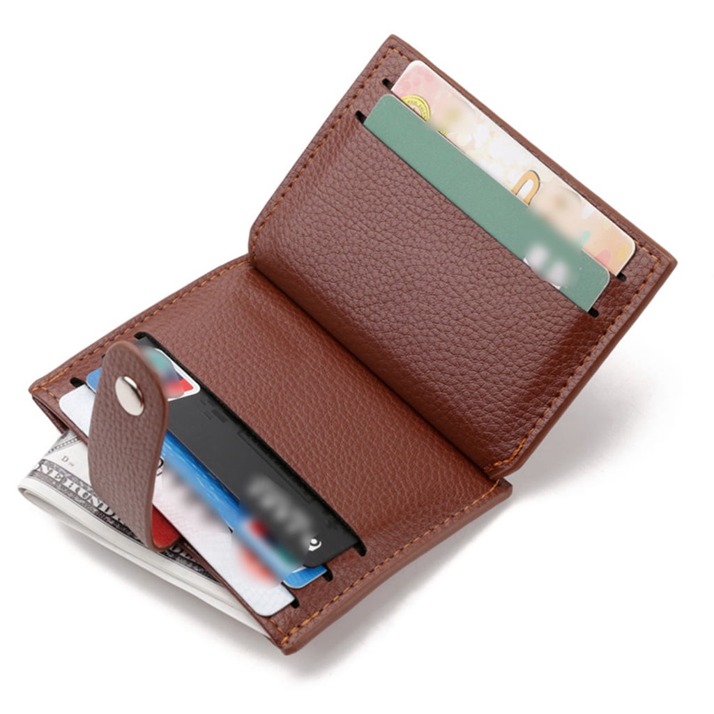 Men Slim Mini Wallet Money Case Credit Card Holder Coin Pocket - Image 2