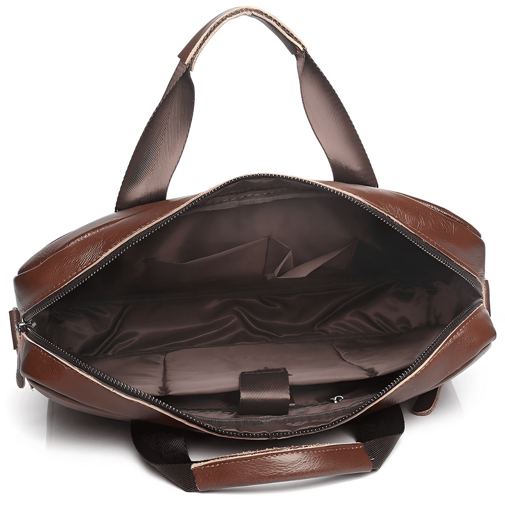 Leather Briefcases for Men 15.6 Inch Laptop Messenger Bag with Computer Shoulder Bag for Business, Travel, Work, Offi... - Image 5