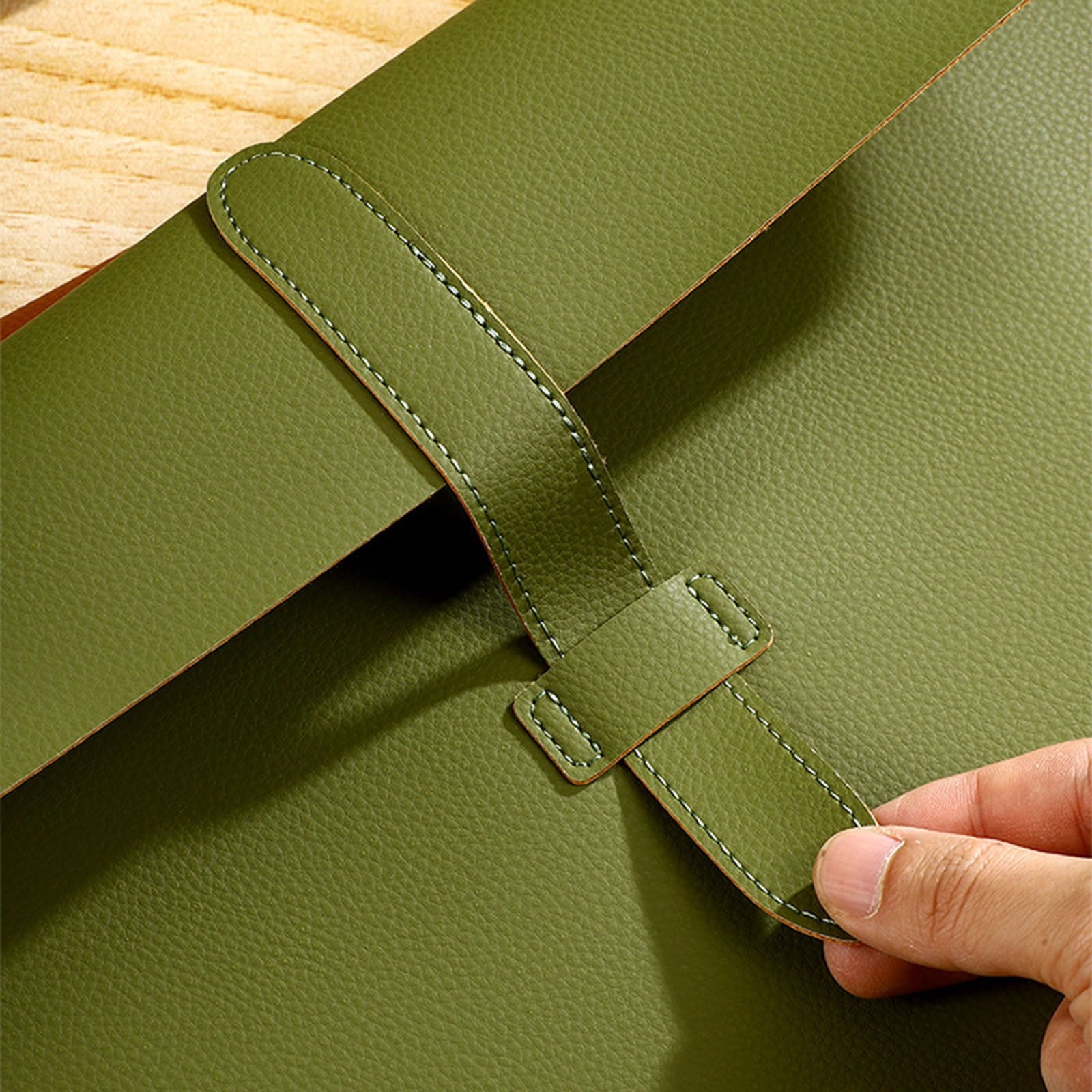 MOQIN Padfolio 3 Ring Leather Binder Business Portfolio Folder A4/ Letter Size for Organizer Documents Business Cards Conference Office Gift - Image 4