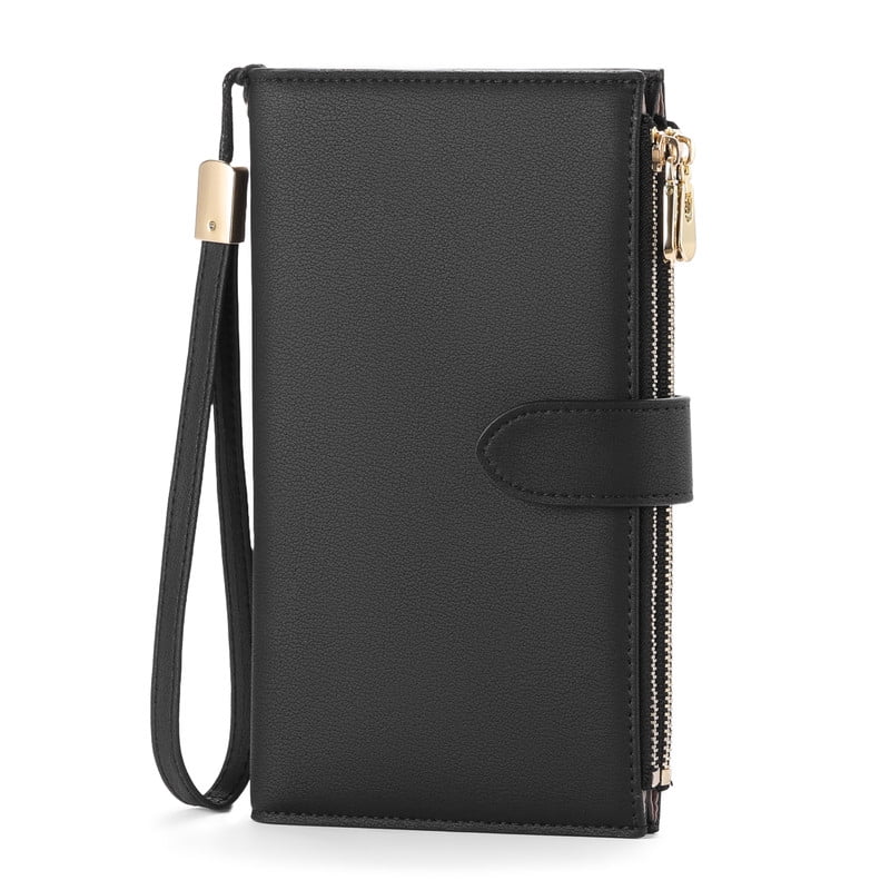 Wallet Women Multi Card Slim Leather RFID Blocking Credit Card Holder Wallet Purse with Zipper Pocket - Image 2