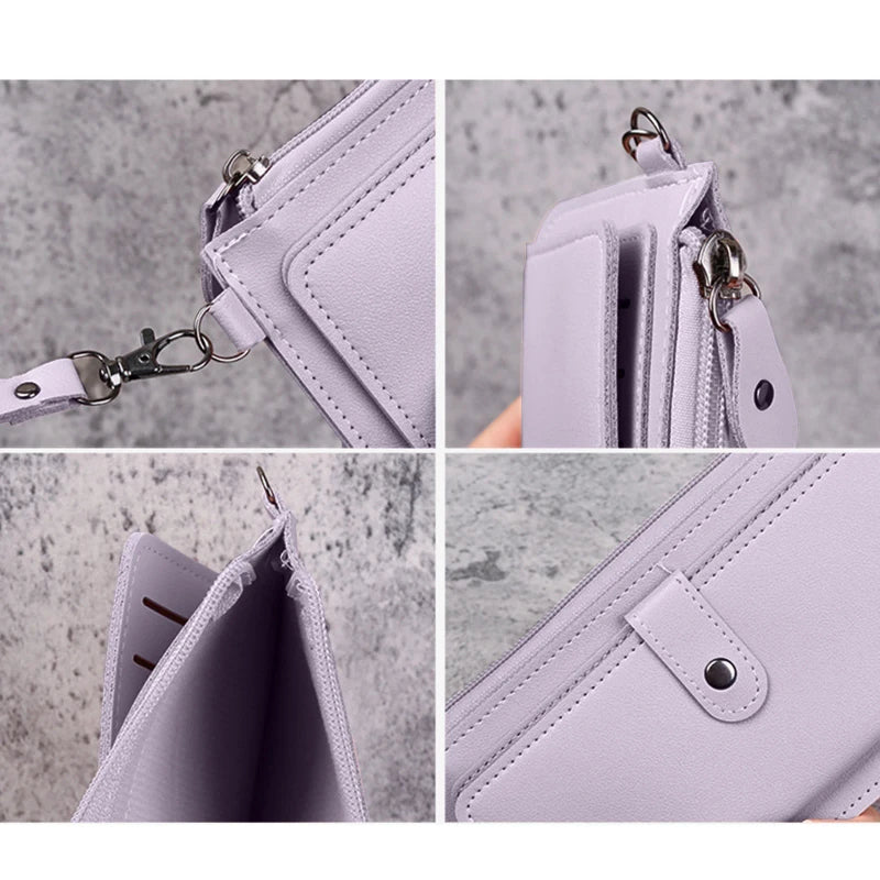 Leather Wallets for Women Slim Wallets Ladies Credit Card Holder Zipper Pocket Holder, Multi Card Holder Clutch Coin Purse - Image 3