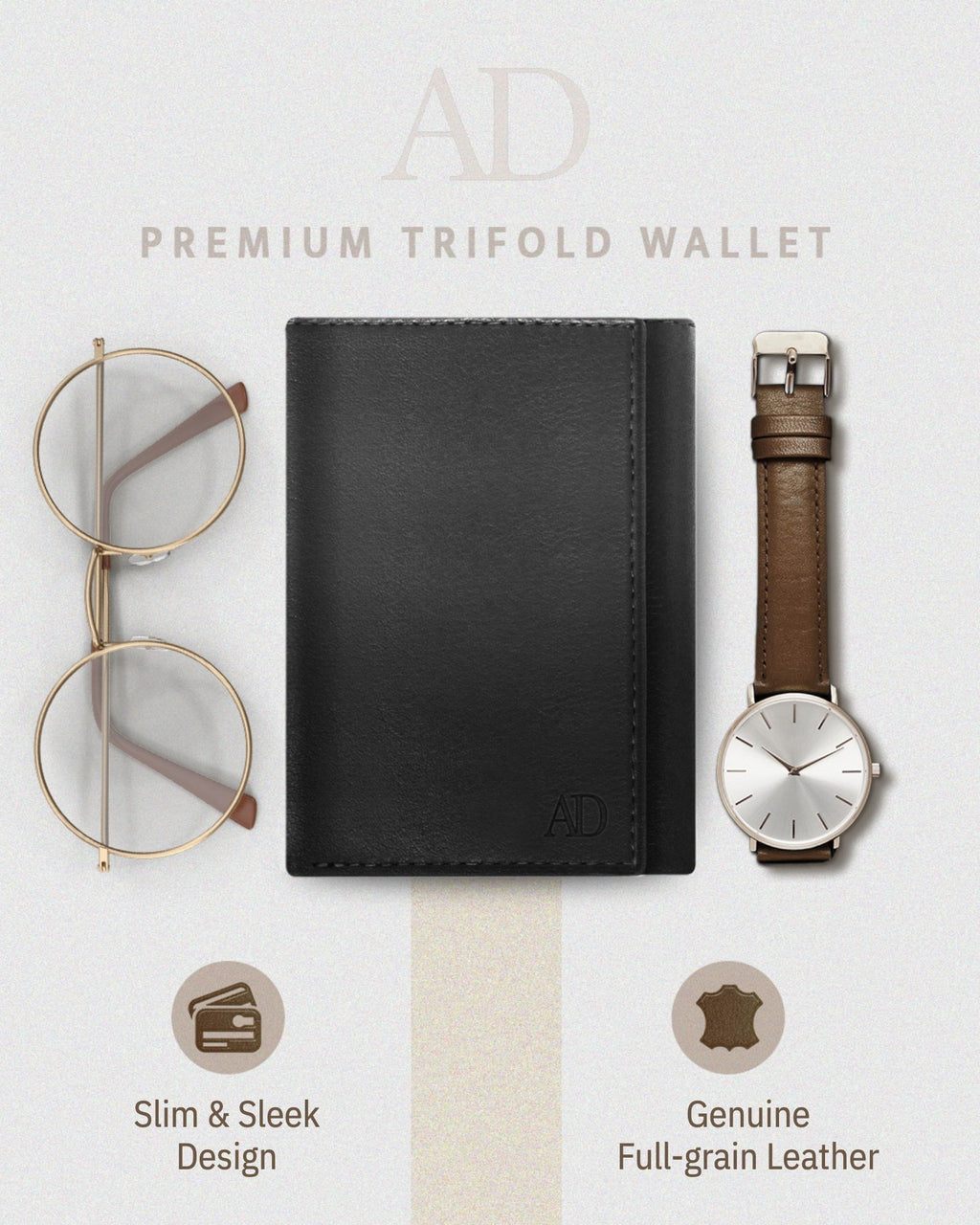 Genuine Leather Slim Trifold Wallets For Men - Mens Wallet RFID Blocking Holiday Gifts For Men - Image 6