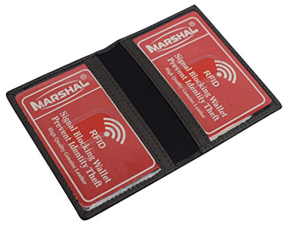 RFID Blocking Slim Thin Leather Credit Card ID Mini Wallet Holder Bifold Driver's License Safe - Image 3
