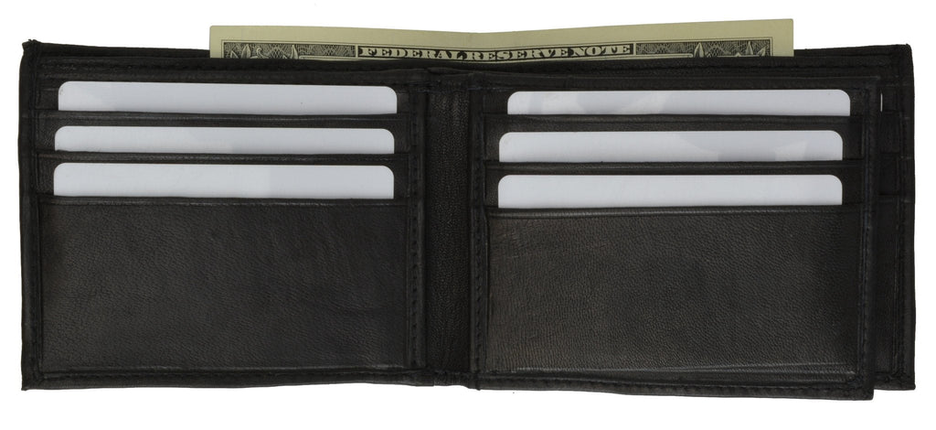 8 Ball Design Mens Genuine Leather Bifold Wallet 1146-7 (C) - Image 3