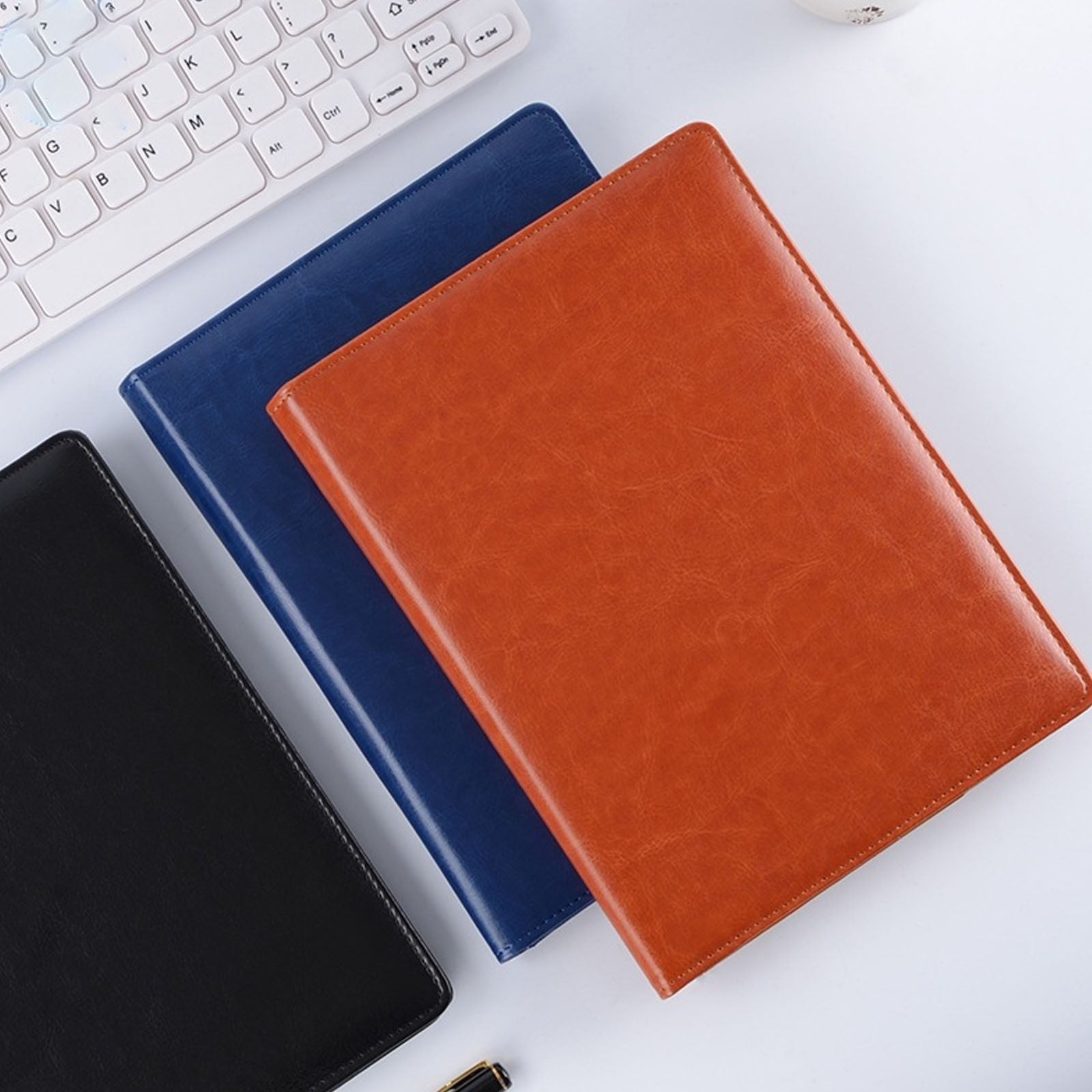 Professional Padfolio with Clipboard, A4 Size PU Leather Portfolio File Folder with Magnetic Closure Cover, Business ... - Image 4