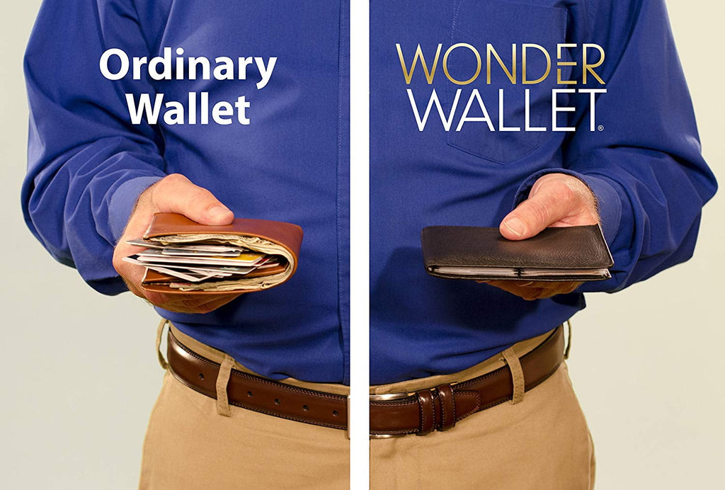 RFID Protection Unisex Genuine Slim Card Holder Wallet, Leather - Image 3