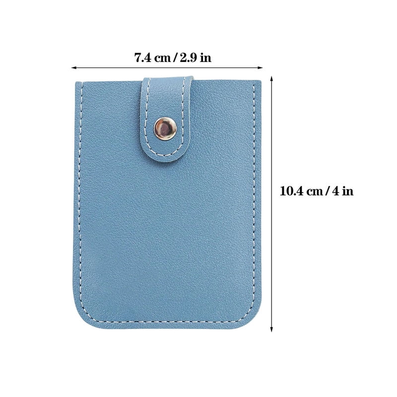 1pc RFID Blocking Credit Card Holder Pocket Purse Case Security Wallet, Faux Leather Slim Wallets for Women, Blue - Image 2