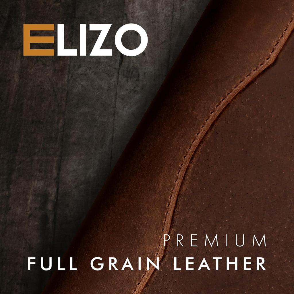 Premium Full Grain Leather A5 Portfolio Padfolio with Detachable Pen Holder and Notebook Cover for Business Men and Women - Image 2