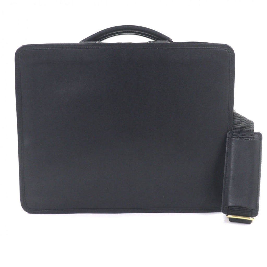 Pre-Owned COACH 0539 Leather Nylon 2-Way Business Bag, PC Case, Shoulder Briefcase, Black, Men's