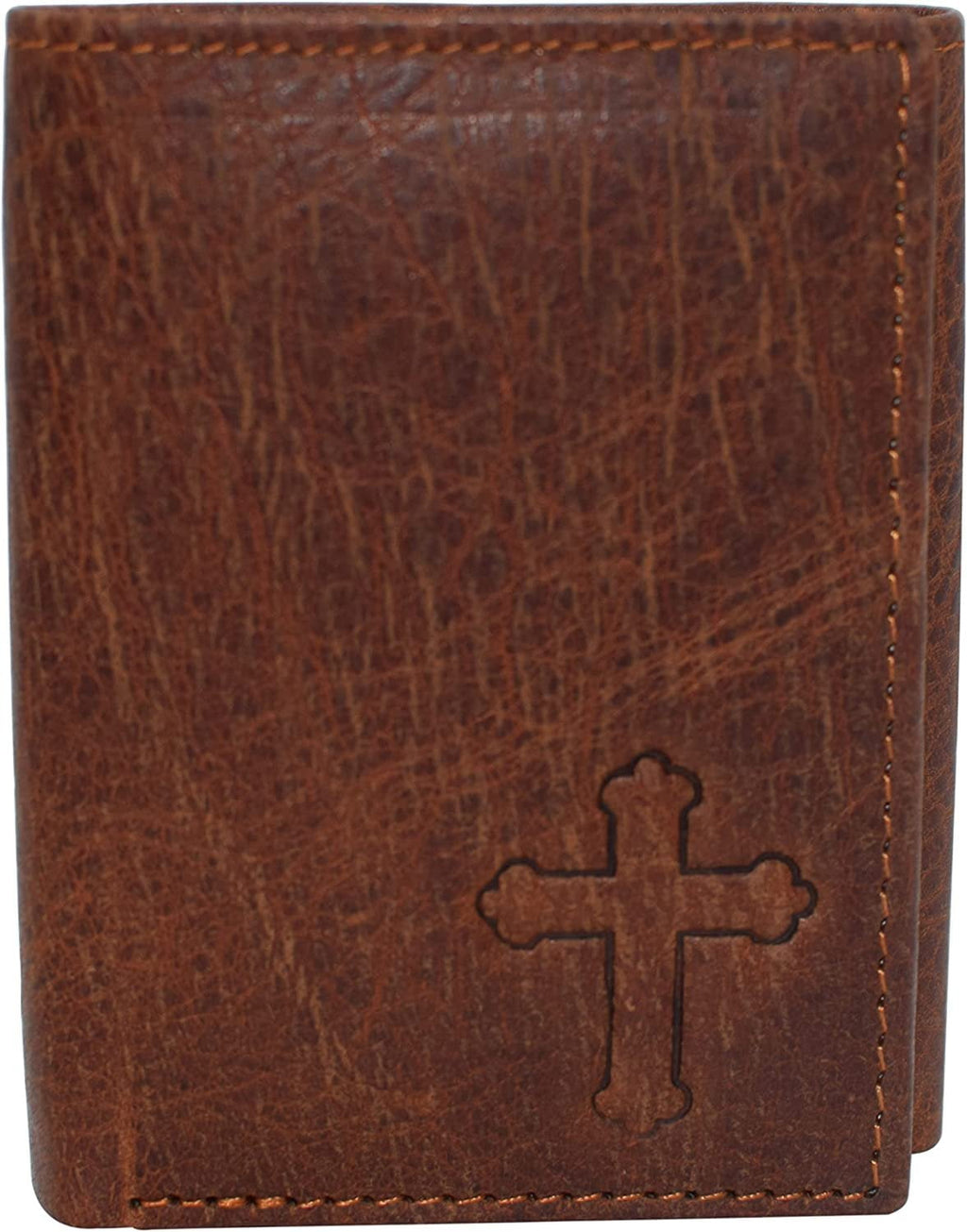 Marshal RFID Blocking Cross Genuine Leather Bifold Trifold Wallet for Men Trifold - Image 6