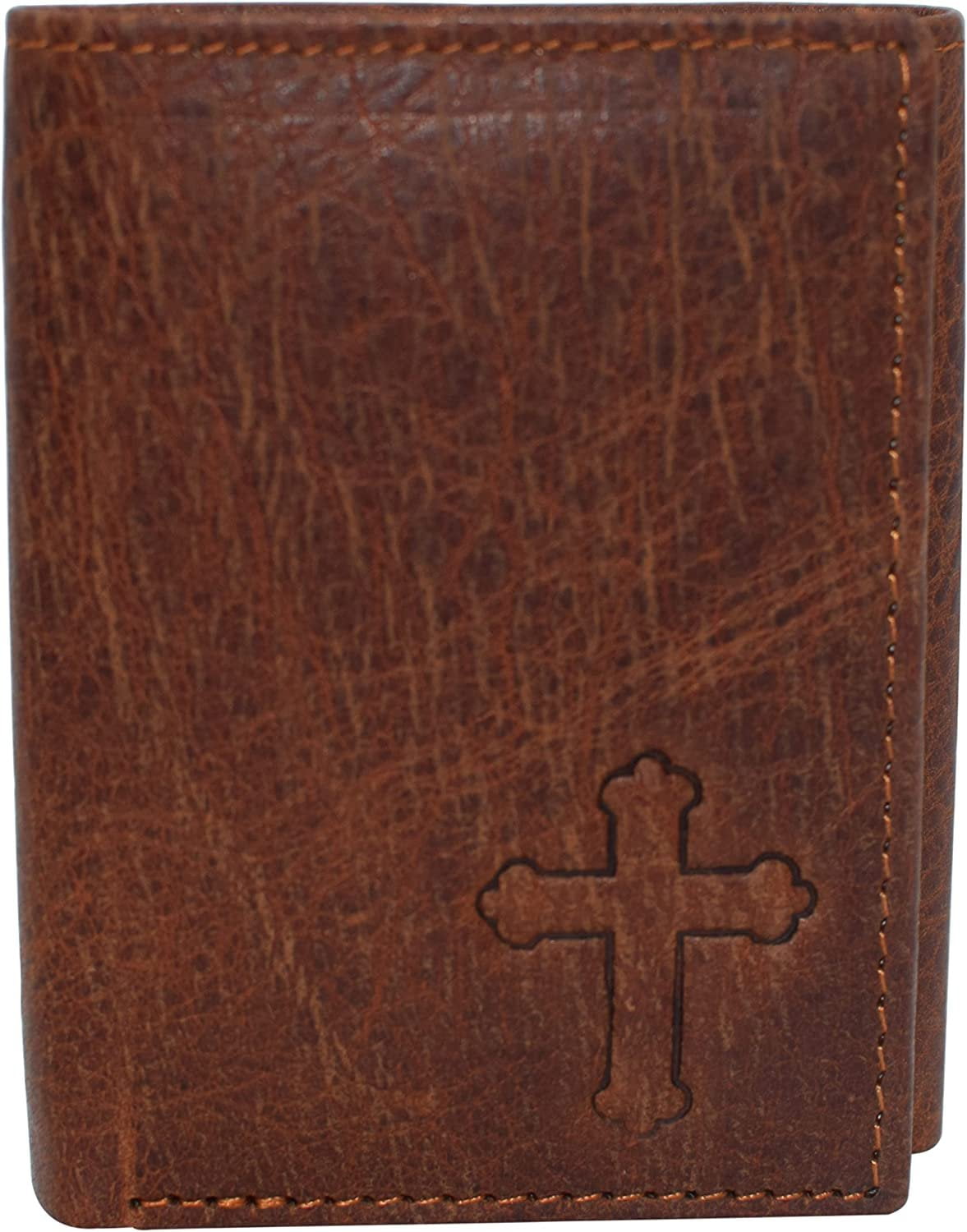 Marshal RFID Blocking Cross Genuine Leather Bifold Trifold Wallet for Men Trifold - Image 6