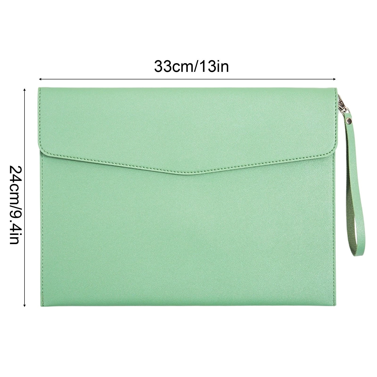 Leather Document Portfolio Folder Waterproof File Bag For Business Meeting A4 Size Padfolio With Zipper Professional - Image 3