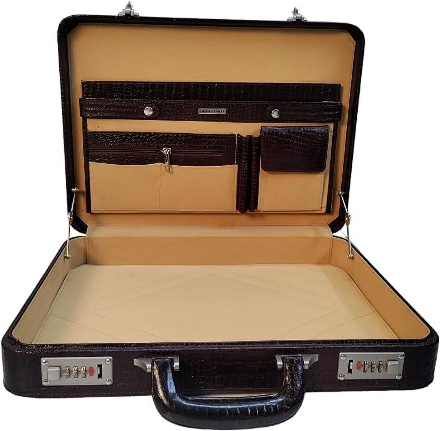 Men's Leather Briefcase | Business Leather Handbag | Doctors Safety Kit Bag Leather Attache | Gift For Him - Image 2