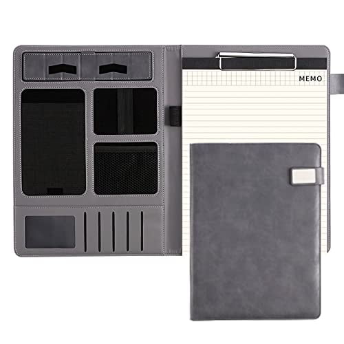 Padfolio Clipboard Folder Portfolio A4 Leather Resume Portfolio Interview Legal Document Organizer Business School Office Conference Notepad - Image 5