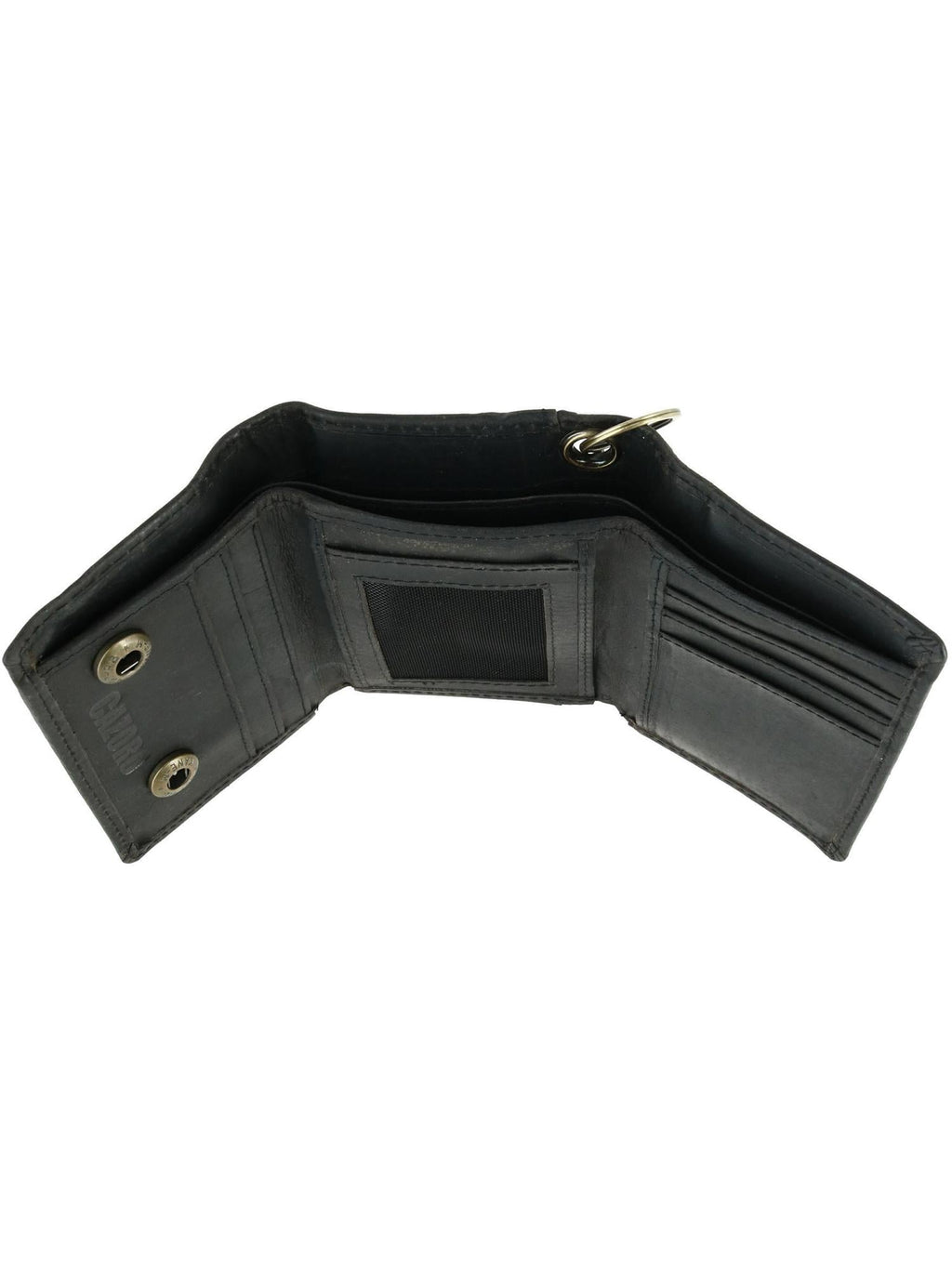 RFID Vintage Leather Trifold Chain Wallet (Men) - Image 5