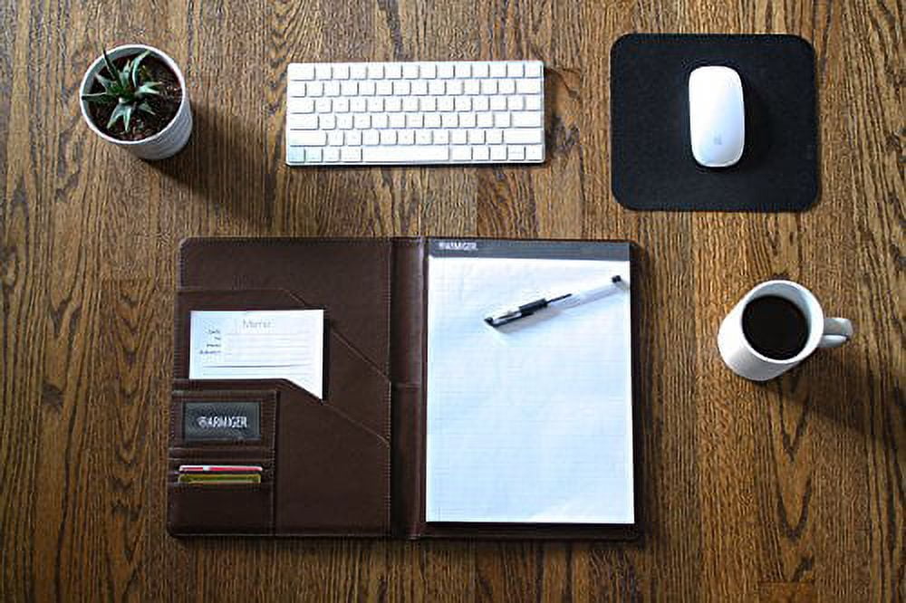 12” x 9” x 1” Chestnut Brown Bonded Leather Portfolio Padfolio - Image 4