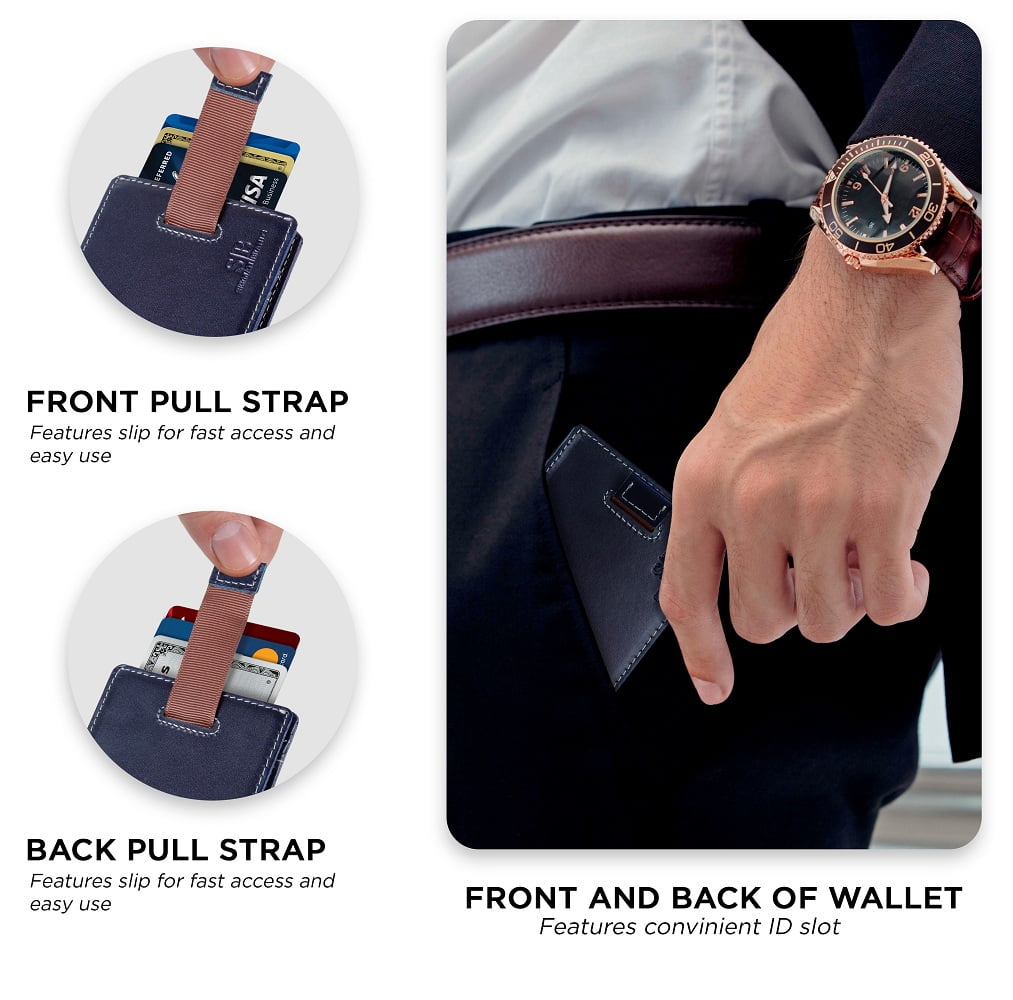 Slim Wallet Money Clips | Bifold Leather Wallet | RFID Blocking Minimalist Bifold Men Wallet | Stylish and Secure Wal... - Image 2