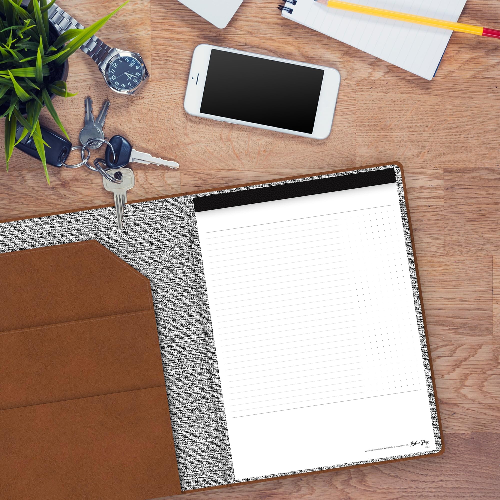 ASMBLD Faux Leather Padfolio, Letter Size, Non-Dated, Professional Portfolio with Notepad, Business Organizer for Mee... - Image 4