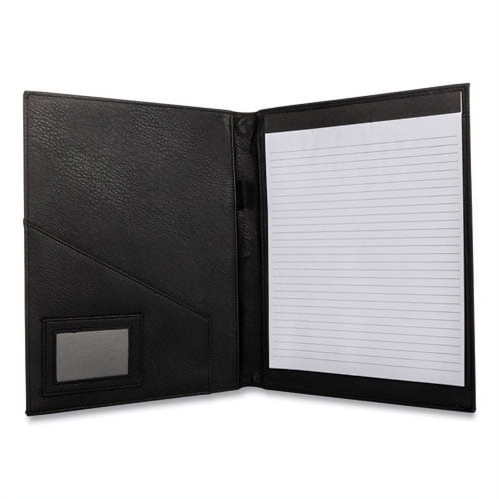 Faux-Leather Padfolio, 9 X 12 Pad, 9.75 X 12.5, Black | Bundle of 2 Each - Image 3