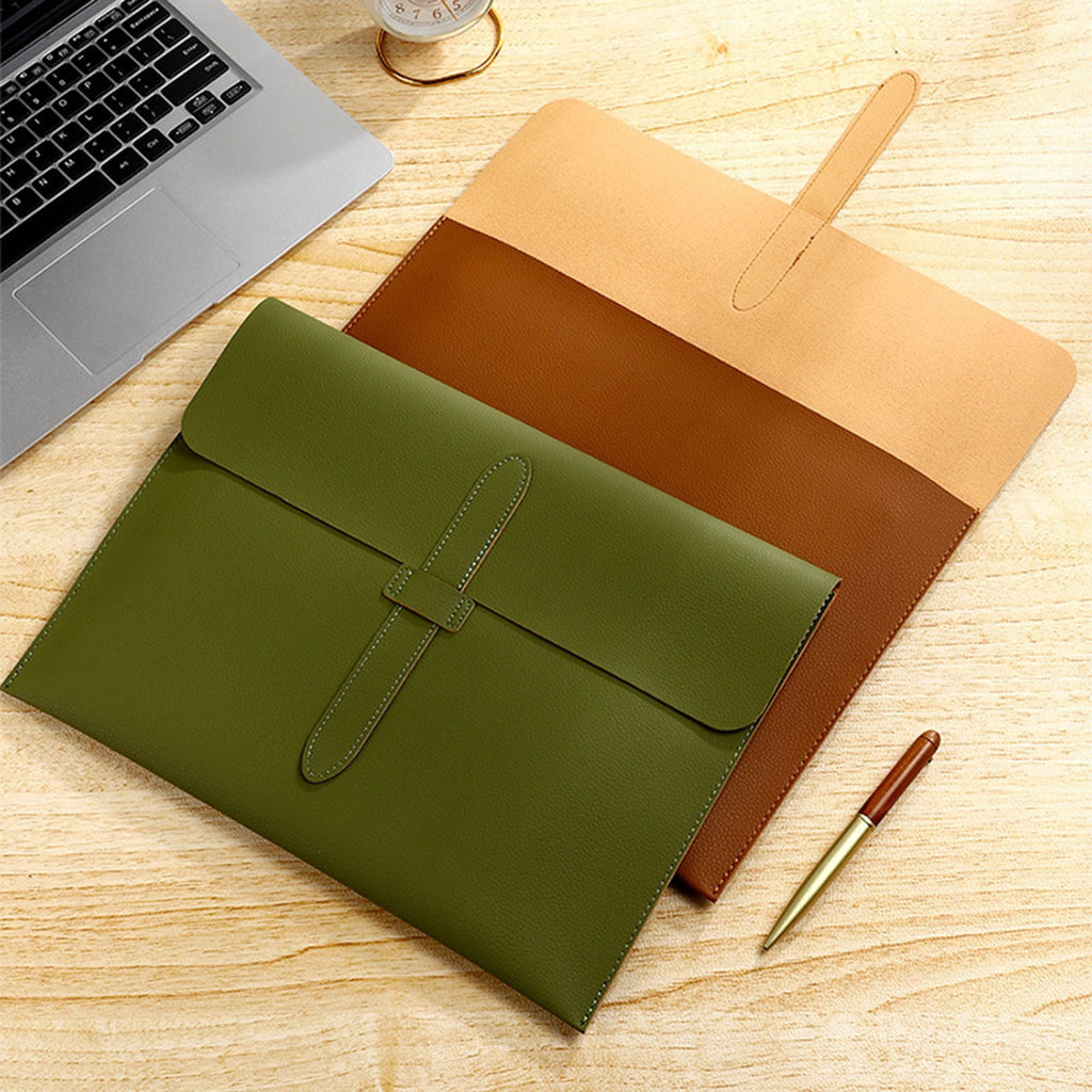 NANDIYNZHI 1Pc Leather Padfolio Portfolio Binder Organizer, Thickened Leather Folder Folder, Professional Conference Meeting Business Folder - Image 6