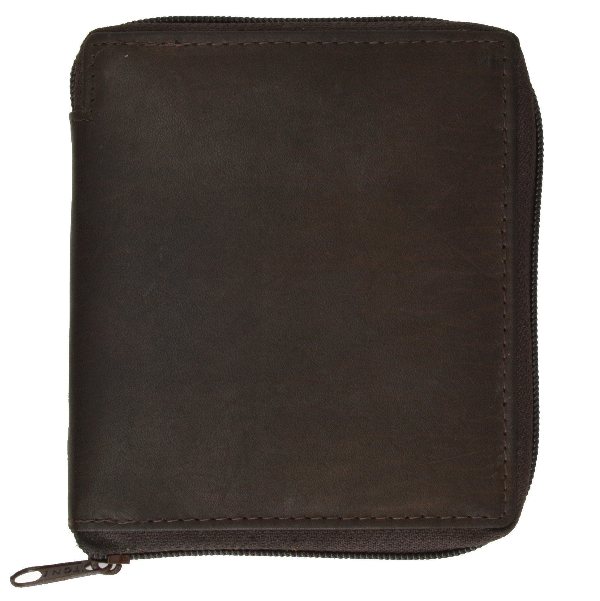 RFID Blocking Mens Leather Zippered Wallet RFID (C) - Image 3