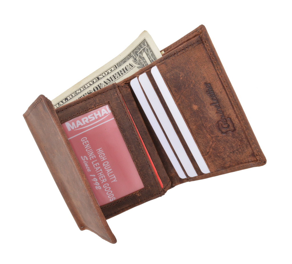 New RFID Blocking Mens Vintage Soft Genuine Leather Classic Trifold Wallet - Image 6