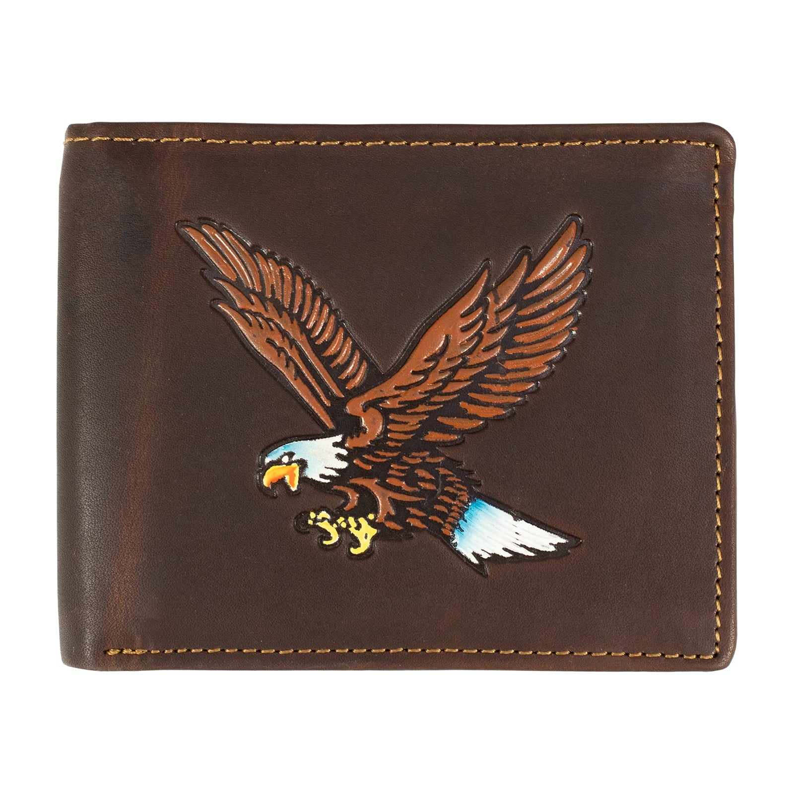Hunter Leather RFID Blocking Mens Multi-Card ID Holder Bifold Wallet, Brown - Image 5
