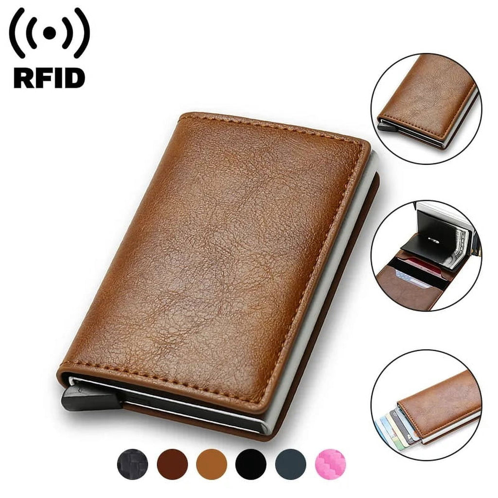 Rfid Credit Card Holder Men Wallets Bank Cardholder Case Small Leather Slim Thin Magic Mini Wallet Smart Minimalist W... - Image 2