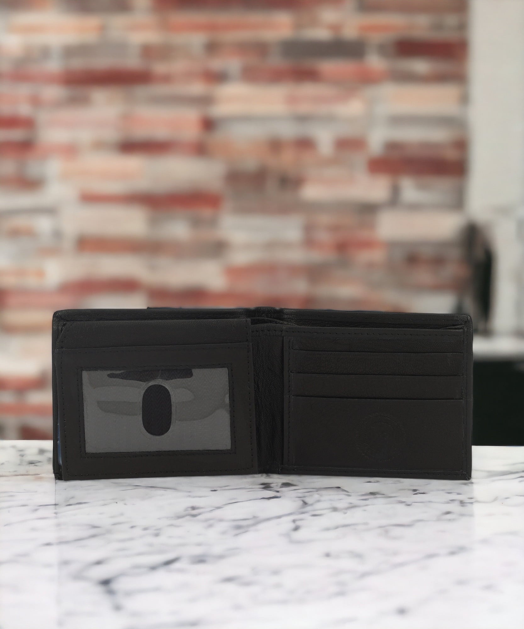 Genuine Leather Minimalist Bifold Wallets For Men RFID Blocking Slim Mens Wallet - Image 2