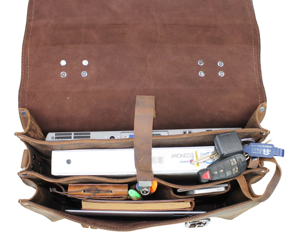 16 3-tier Pro Leather Briefcase L63.BLK - Image 3