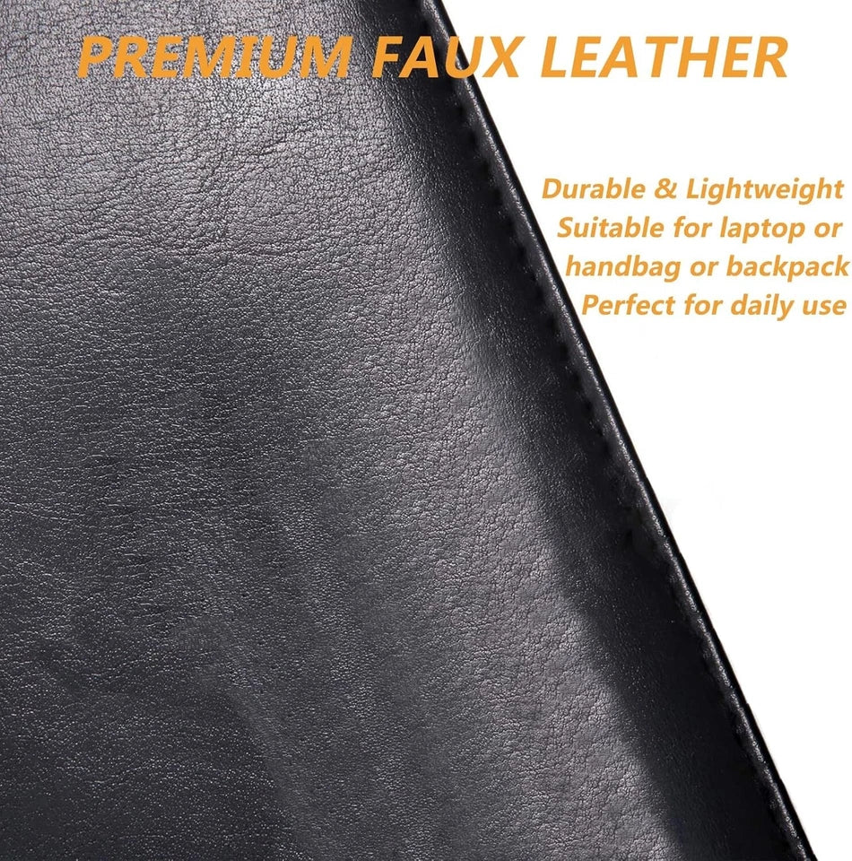 Leather Padfolio Business Portfolio Notebook Binder Office Organizer & Writing - Image 3