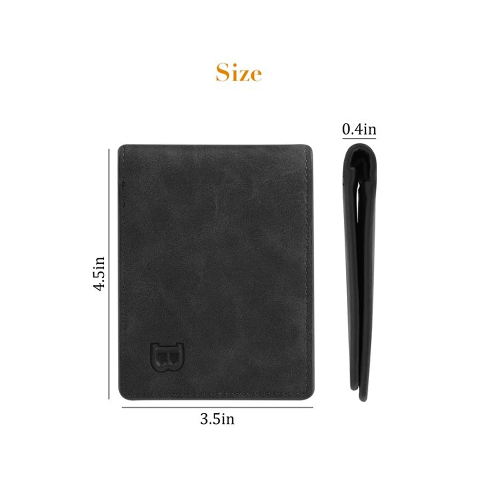 Clearance! Dusknt Pu Leather Wallet for Men Tsv Men's Bifold Wallet Slim Minimalist Front Pocket Wallet Id Window Card Case Rfid Blocking Wa - Image 2
