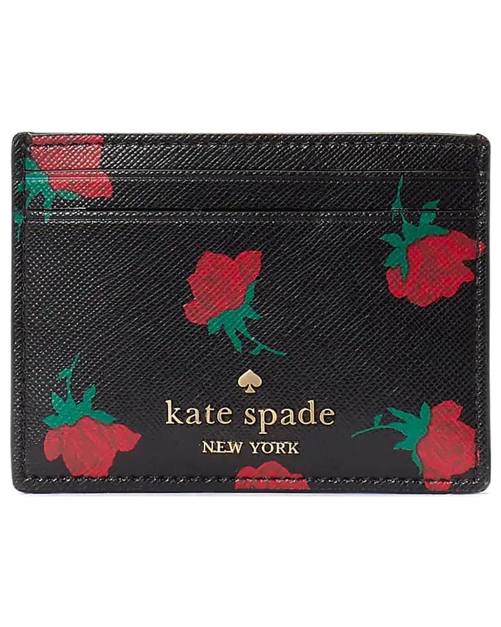 Kate Spade Madison Small Slim Card Holder Grey Saffiano Leather Wallet - Image 5