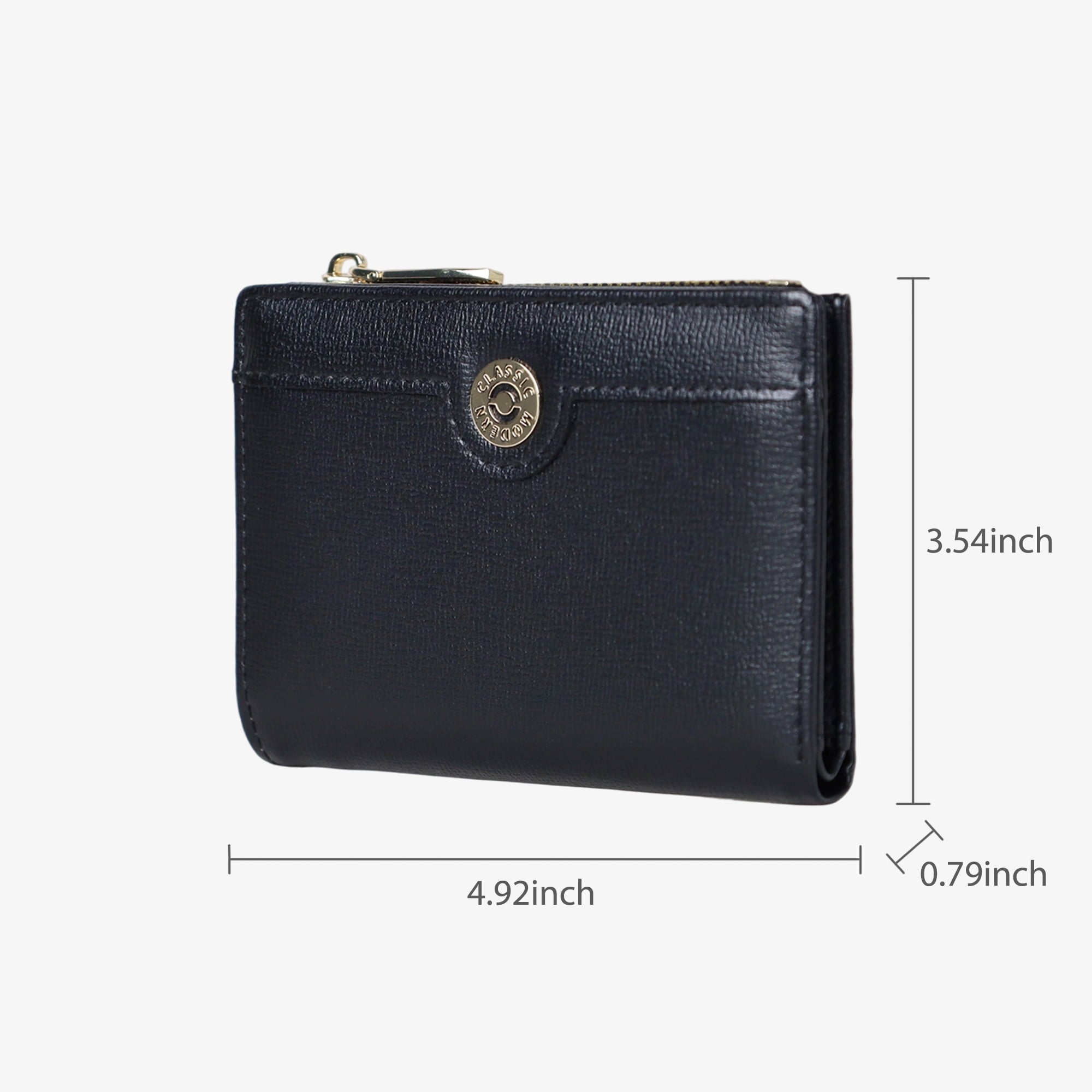 Small Wallets for Women, Slim Leather Bifold Wallet Credit Card Holder with Zipper Coin Pocket, ID Window, RFID Block... - Image 4