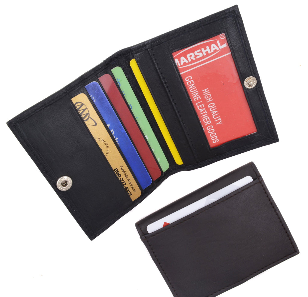 Slim Leather Lamb Card ID Mini Wallet Holder Bifold 78 - Image 2