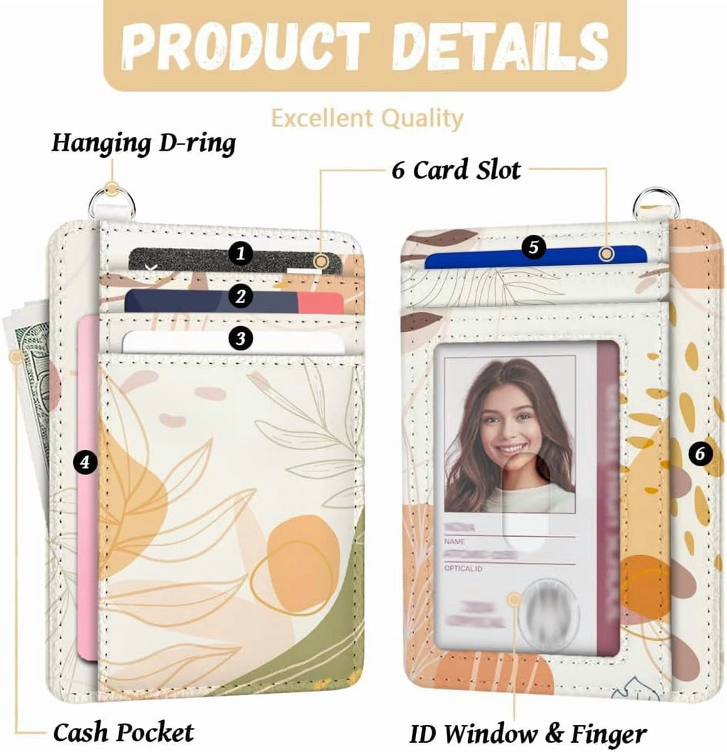 RFID Blocking Credit Card Holder for Women - Style PU Leather Slim Wallet with ID Window 6 Card Slots and Cash Pocket... - Image 3