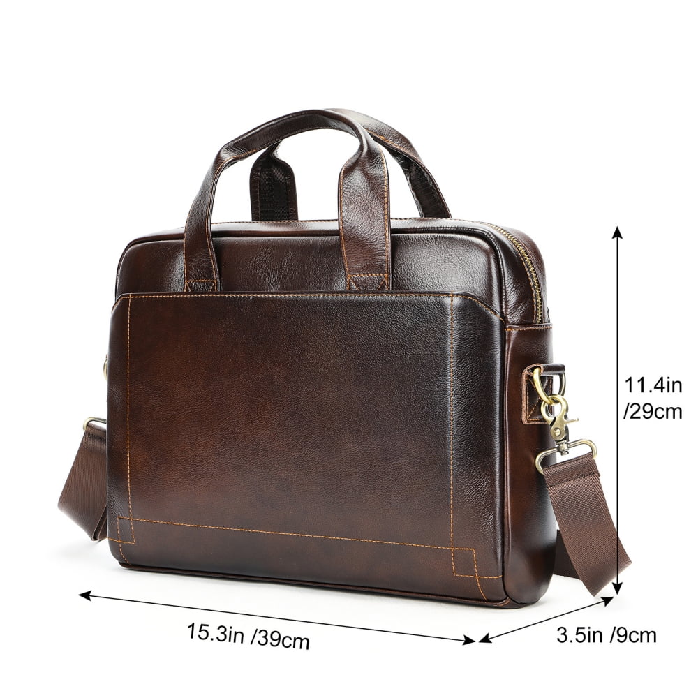 15in Bag Retro briefcase, large capacity computer bag, suitable for business, travel, gifts for boyfriend/father/husband - Image 4