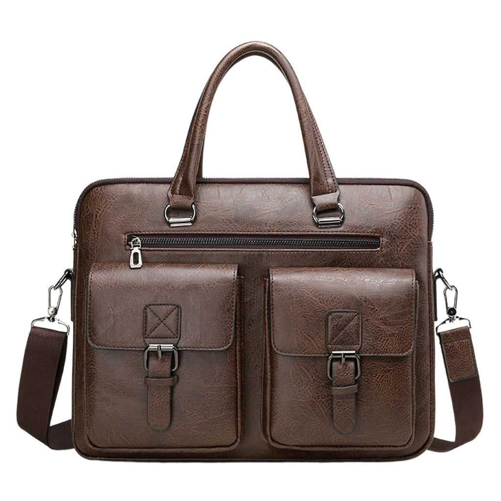 Textured PU Leather 3-in-1, Laptop-Friendly for Business Travel - Image 4