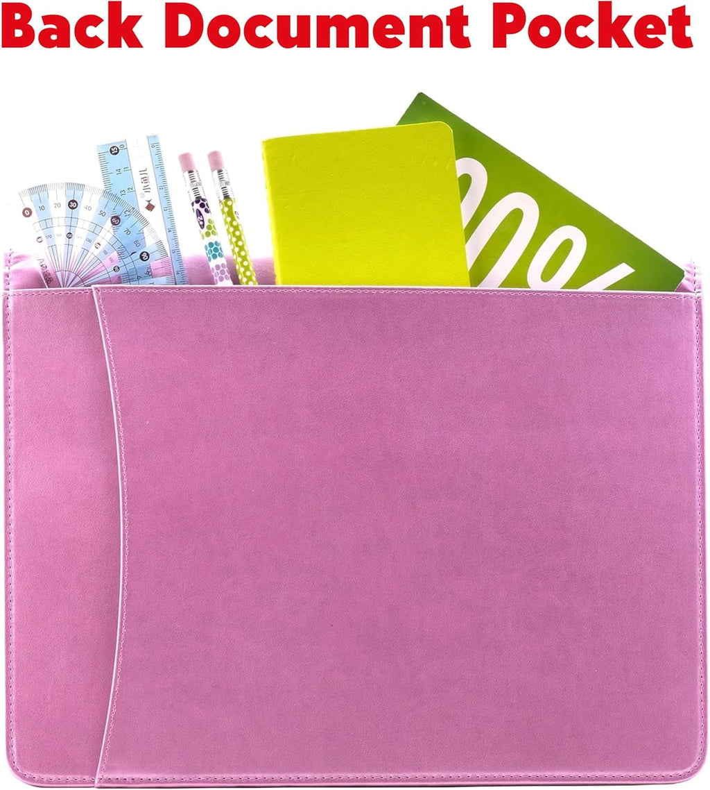 Business Meeting Padfolio | Professional Portfolio with Letter Size Writing Pad, PAD-39 Metallic Pink - Image 5